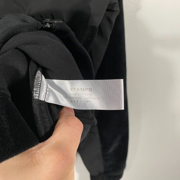 Stampd LA Heavy Velour Track Jacket black / gray mens size medium - Picture 5 of 6